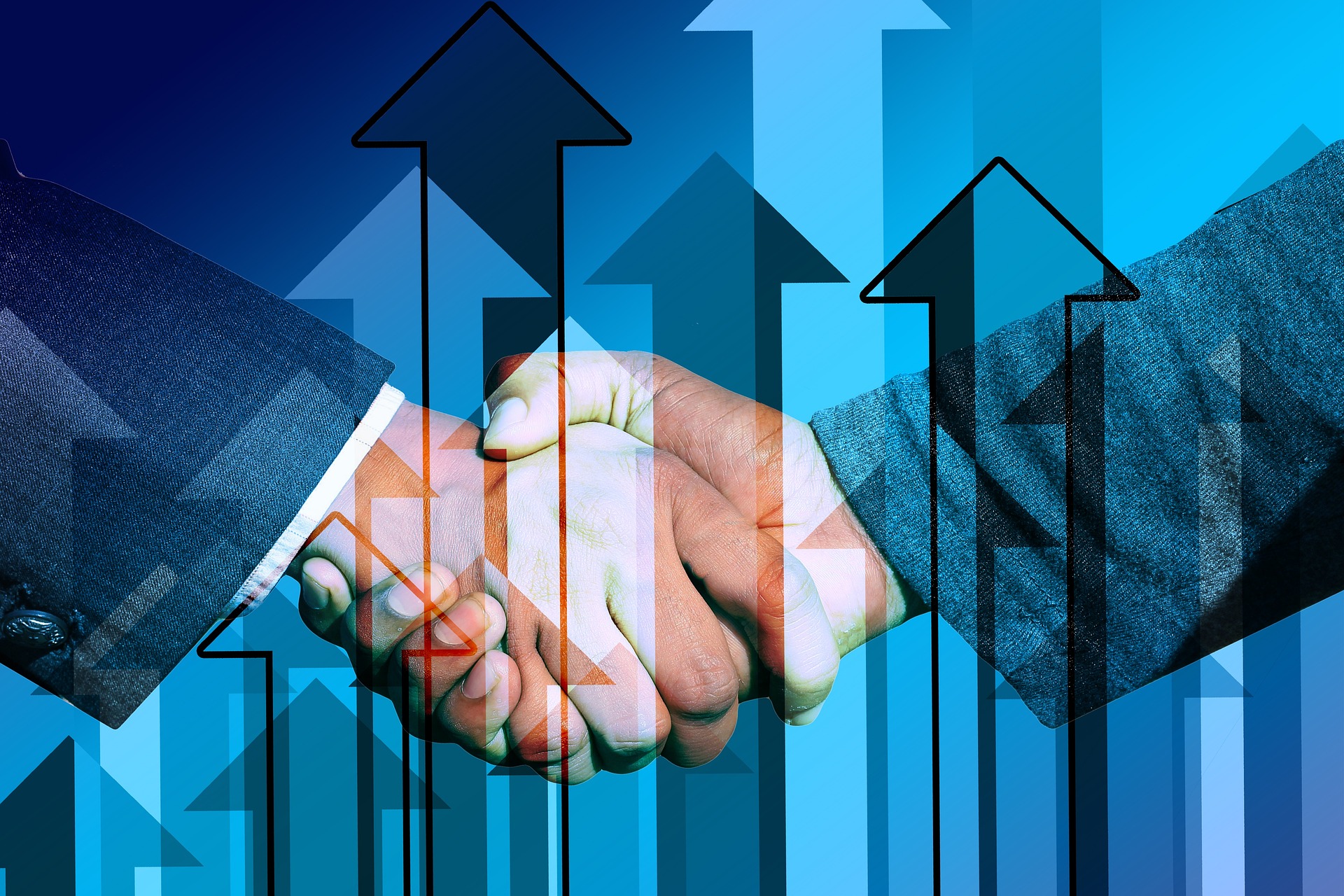 Foto simbolica con due mani che si stringono